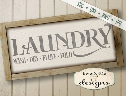 Laundry - Wash Dry Fluff Fold - SVG