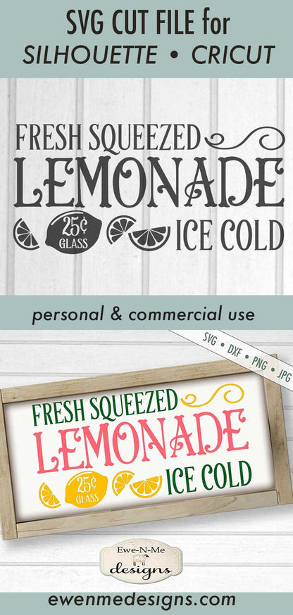 Fresh Squeezed Lemonade - SVG