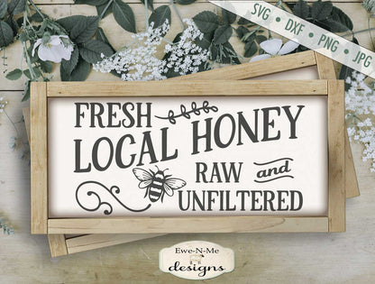 Fresh Local Honey - Bee - SVG