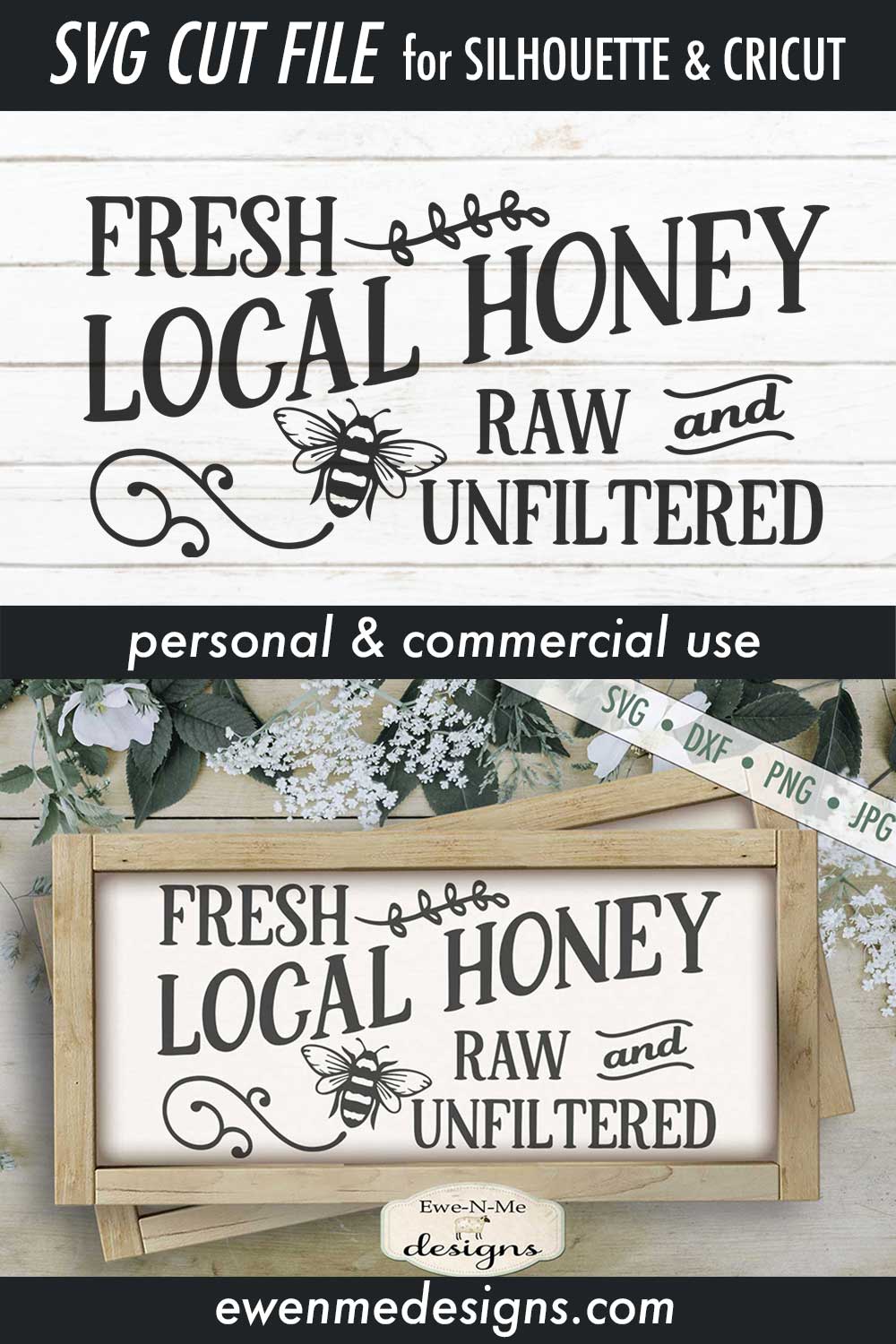 Fresh Local Honey - Bee - SVG