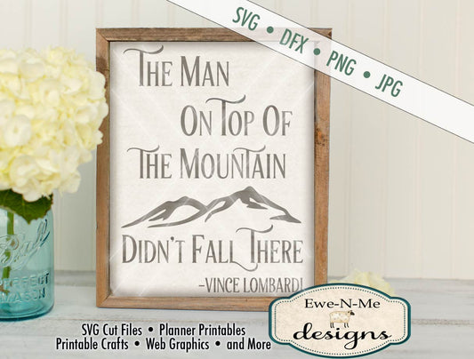 Man on Top of the Mountain SVG