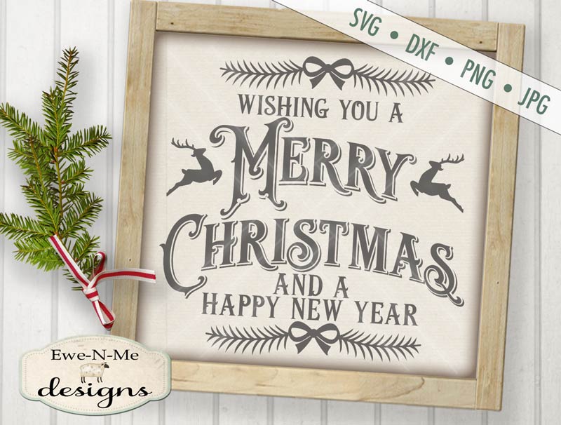 Merry Christmas Happy New Year - SVG