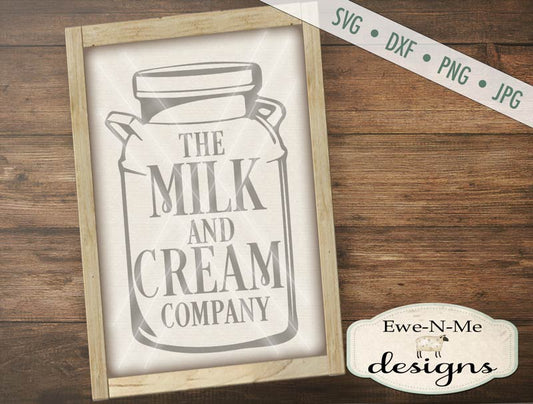 Milk and Cream Co Milk Can SVG