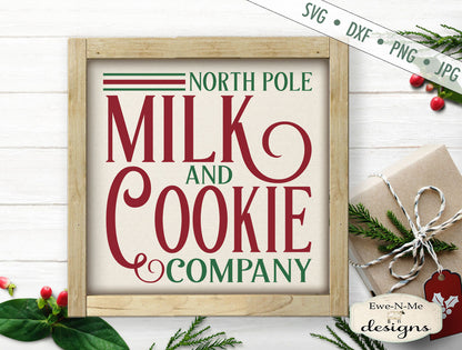 North Pole Milk and Cookie Company - Christmas - SVG