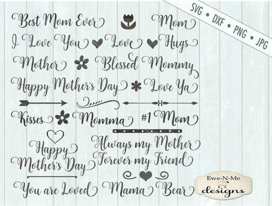 Mother's Day Words - SVG