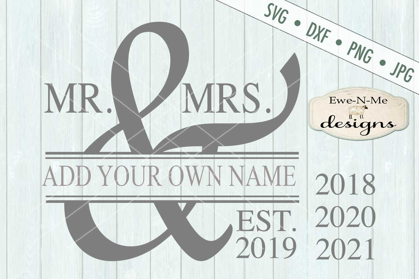 Mr and Mrs Wedding - SVG