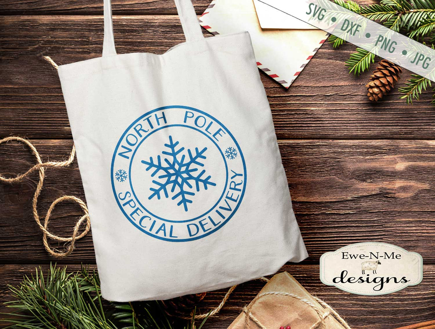 North Pole Special Delivery - Snowflake - SVG