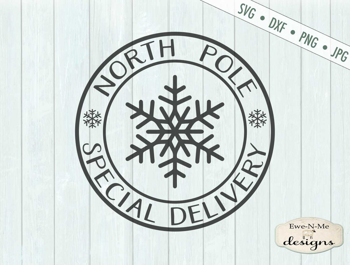 North Pole Special Delivery - Snowflake - SVG