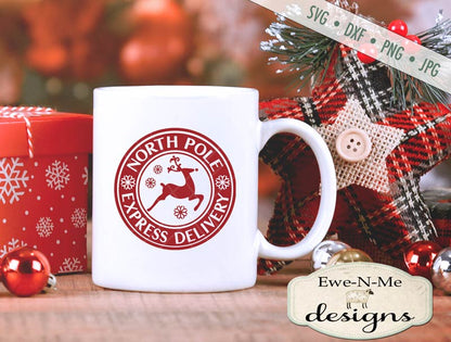 North Pole Express Delivery Reindeer - SVG