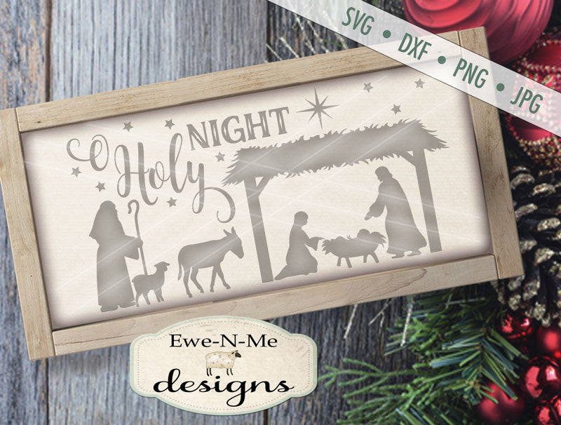 O Holy Night Manger - SVG