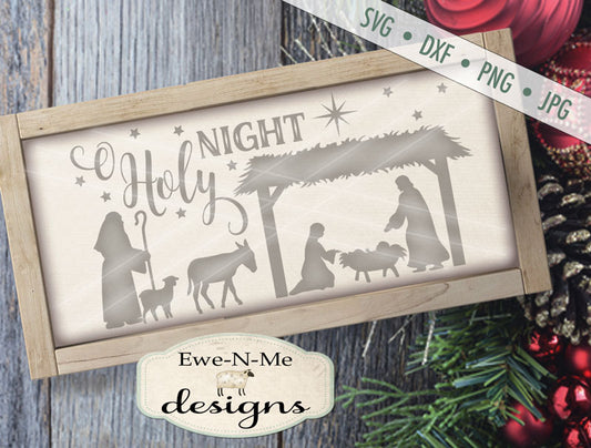 O Holy Night Manger - SVG