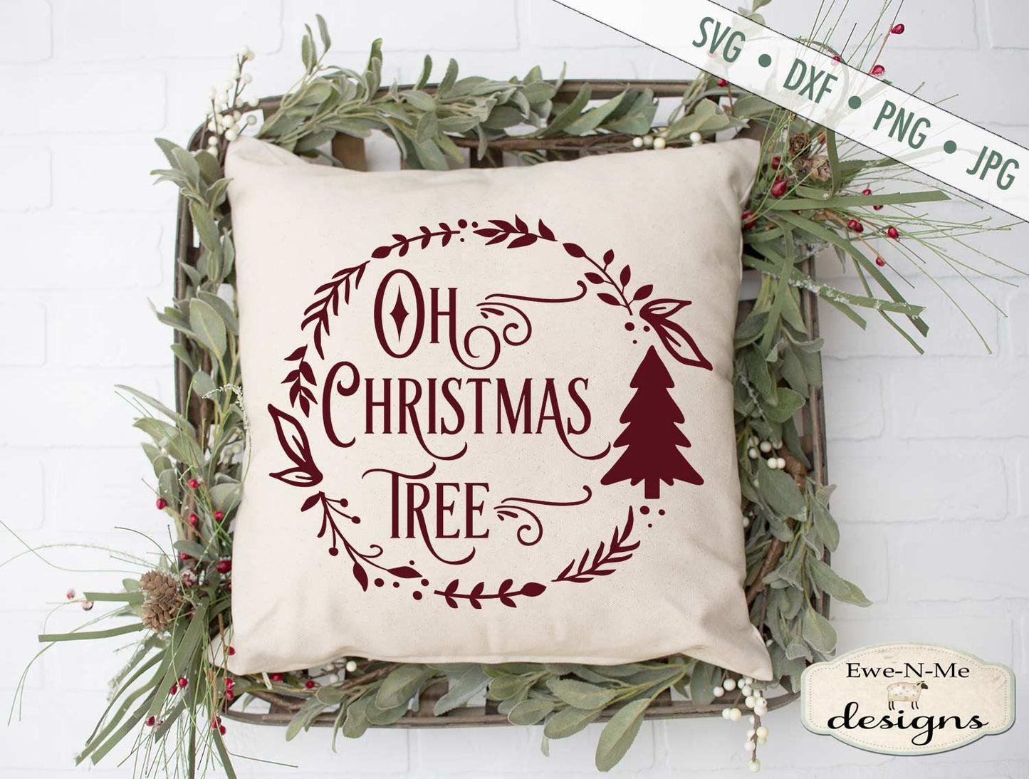 Oh Christmas Tree - Wreath - SVG