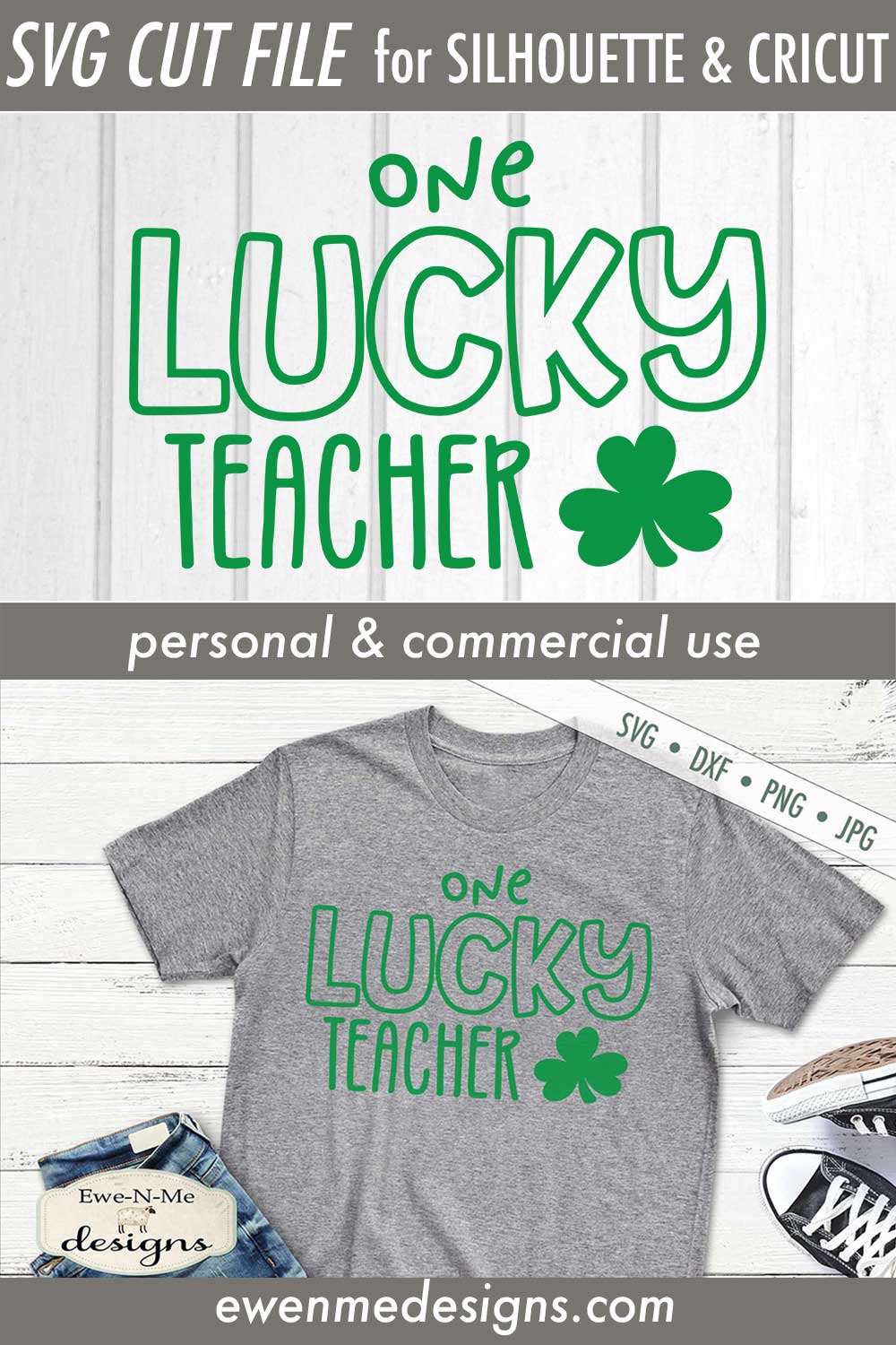 One Lucky Teacher - St Patrick's Day - SVG