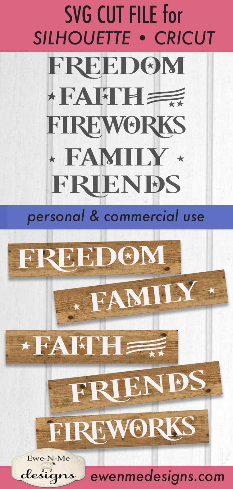 July 4th Patriotic Sign Makers Bundle - SVG