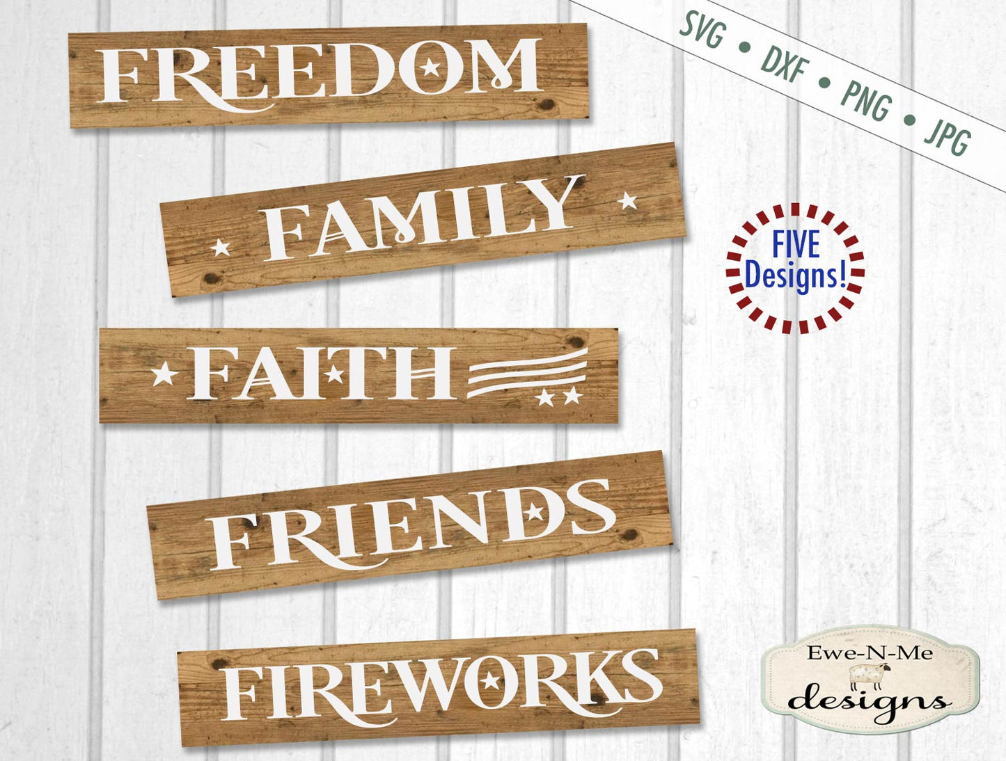 July 4th Patriotic Sign Makers Bundle - SVG