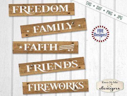 July 4th Patriotic Sign Makers Bundle - SVG