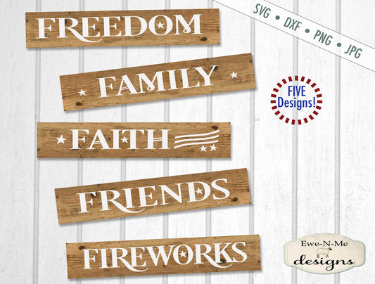 July 4th Patriotic Sign Makers Bundle - SVG