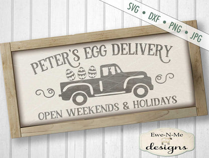 Peter's Egg Delivery Old Truck - SVG