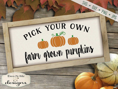 Pick Your Own Pumpkins - SVG