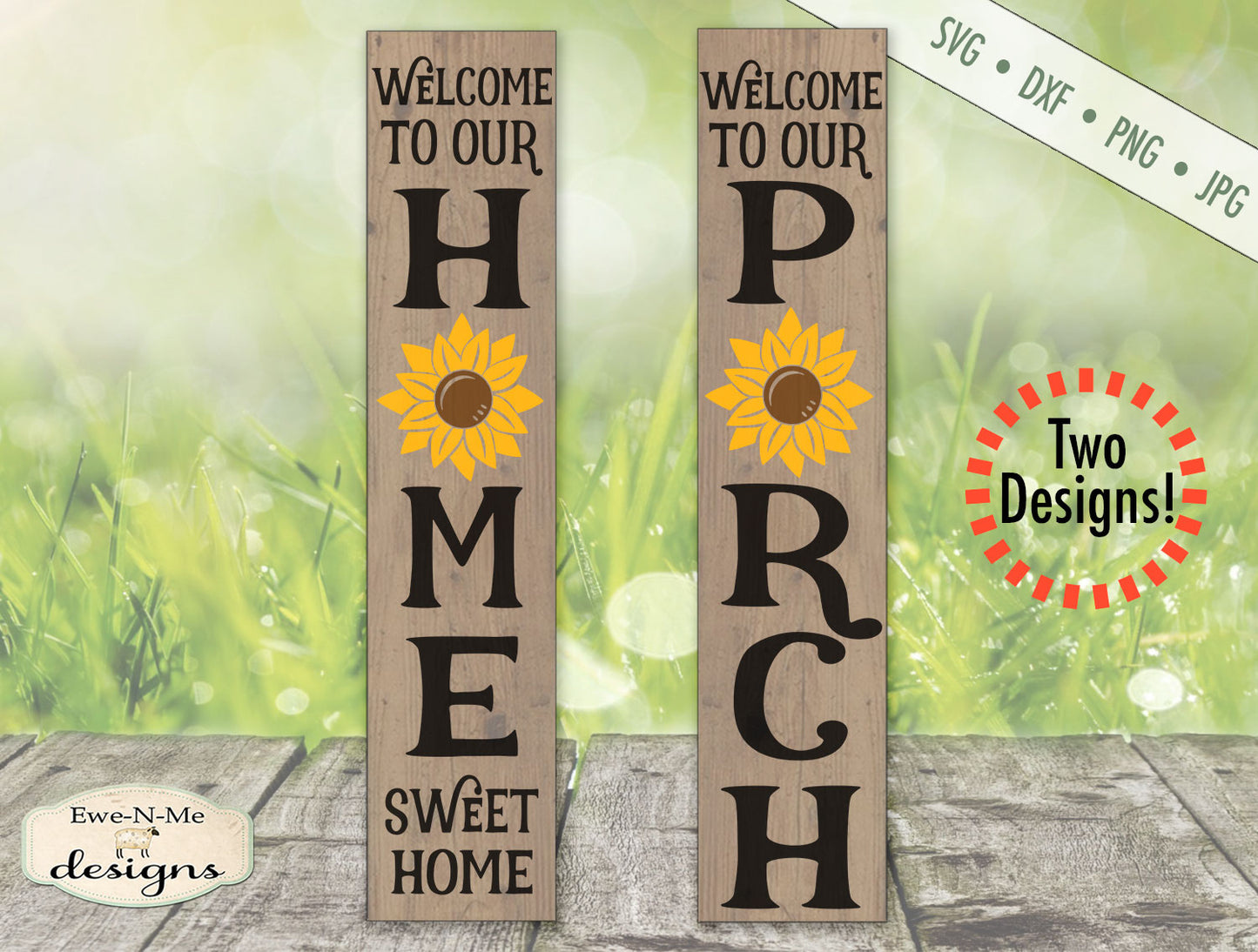 Sunflower - Porch - Home Sweet Home -  Vertical - SVG
