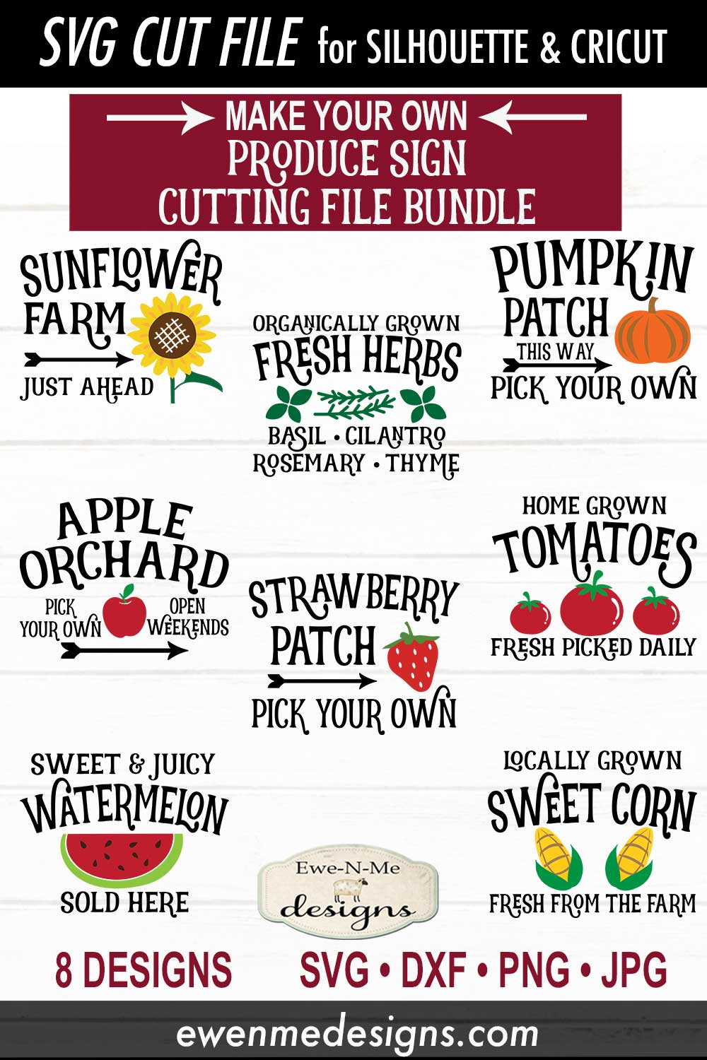 Produce Sign SVG Bundle - Farm