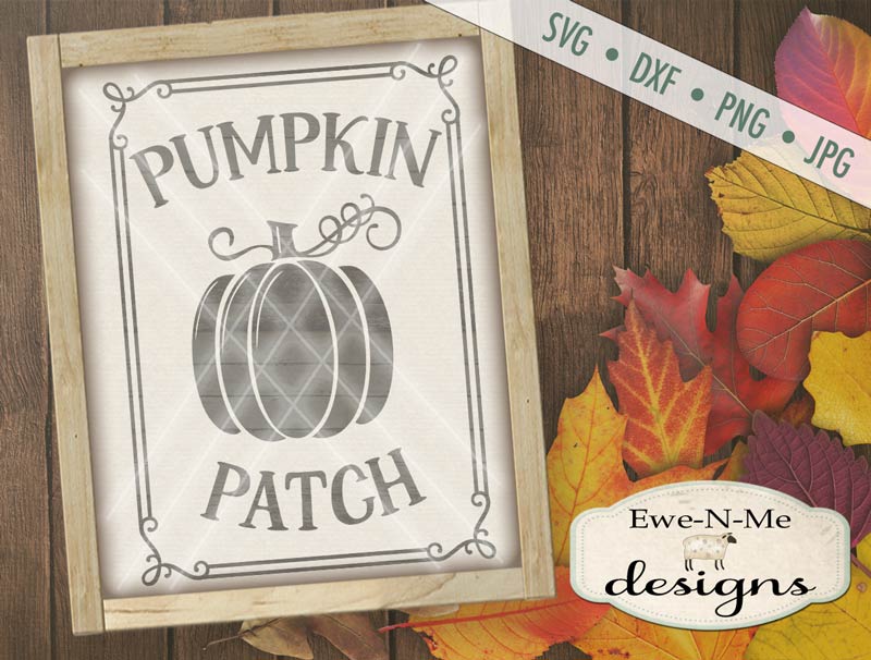 Pumpkin Patch Ornate Border - SVG
