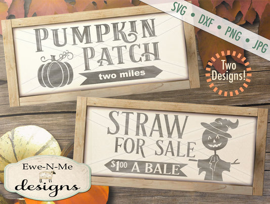 Pumpkin Patch - Straw For Sale - SVG