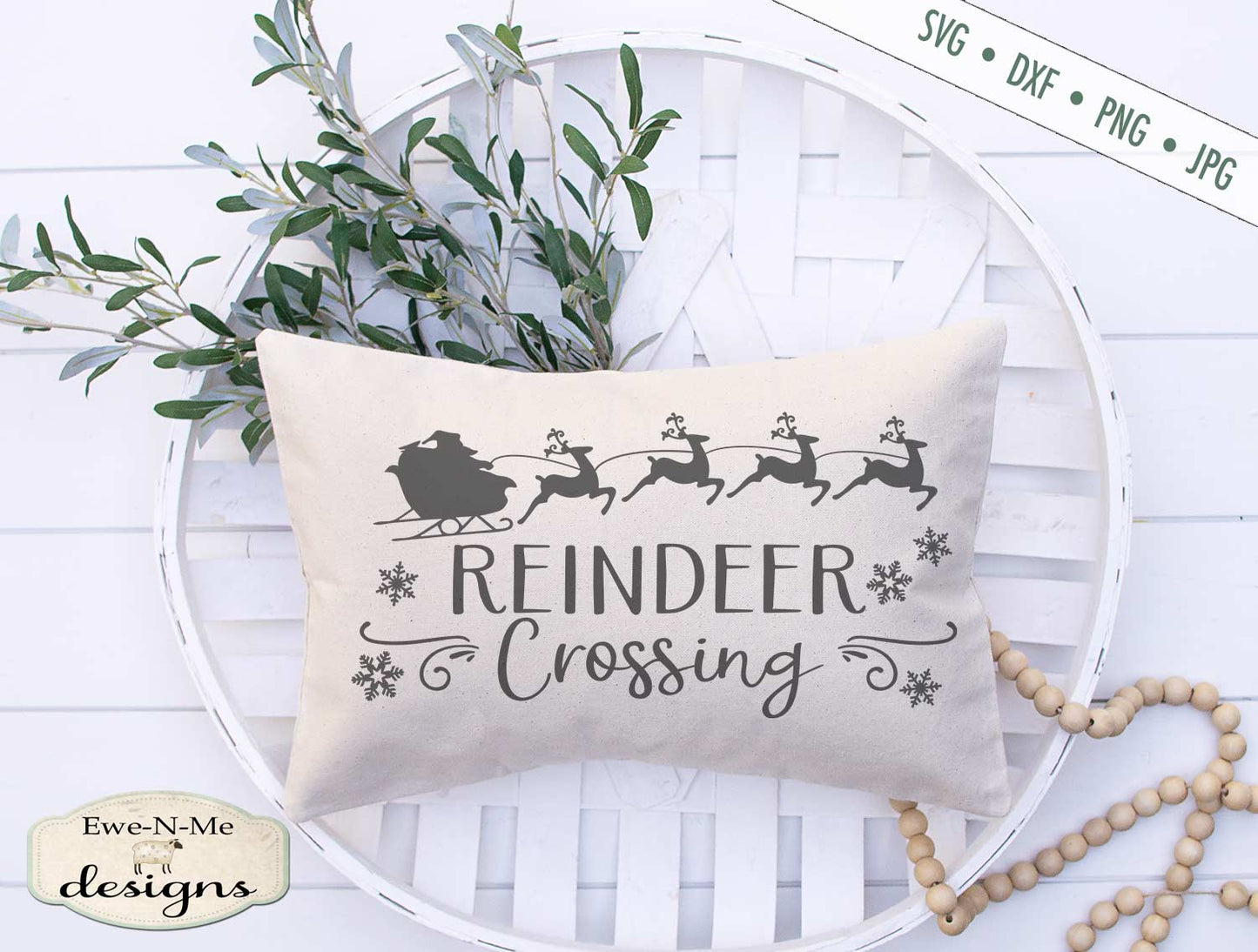 Reindeer Crossing - Santa's Sleigh - SVG