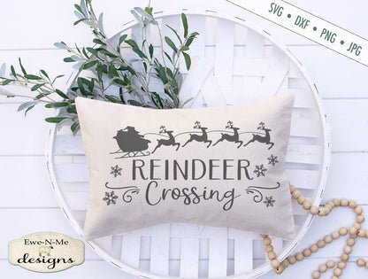 Reindeer Crossing - Santa's Sleigh - SVG