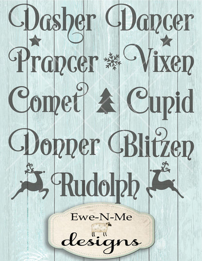 Reindeer Names - SVG