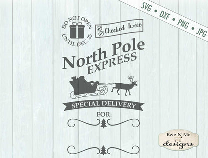 Santa Sack North Pole - SVG