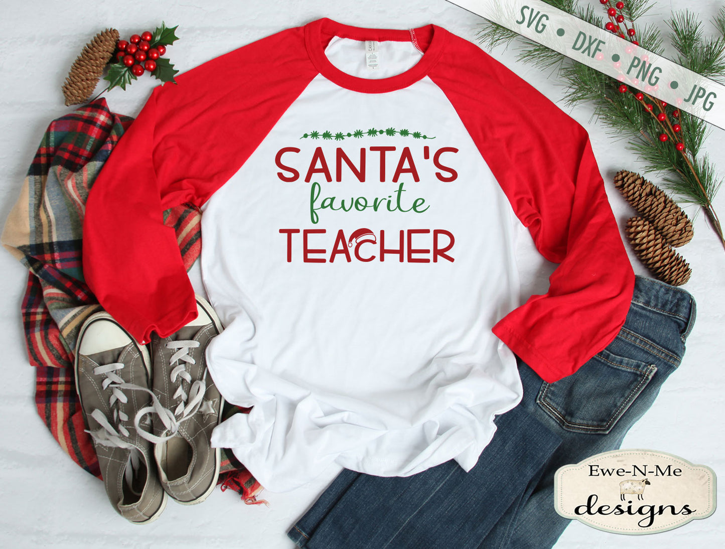 Santas Favorite Teacher - Christmas - SVG