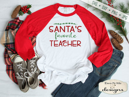 Santas Favorite Teacher - Christmas - SVG