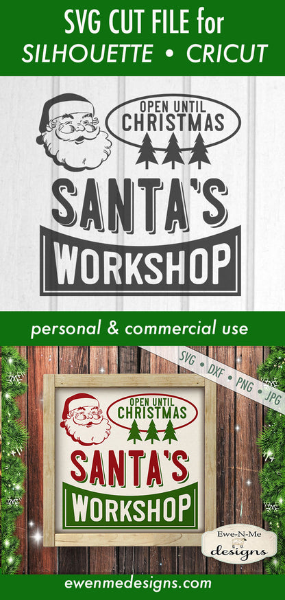Santas Workshop - Retro Christmas  - SVG