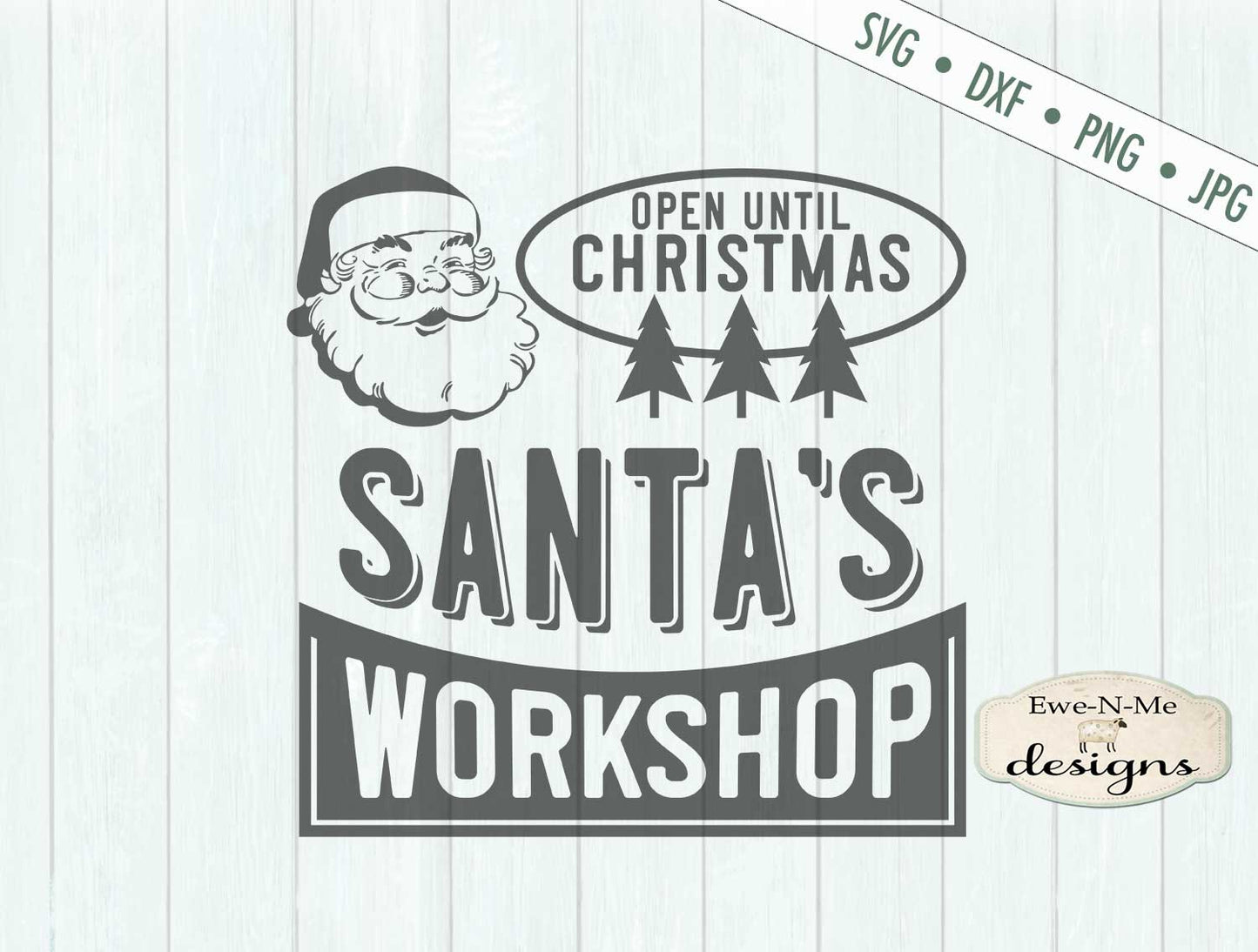 Santas Workshop - Retro Christmas  - SVG