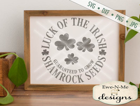 Luck of Irish Shamrock Seeds - SVG
