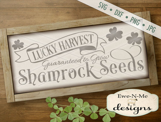 Lucky Harvest Shamrock Seeds - SVG