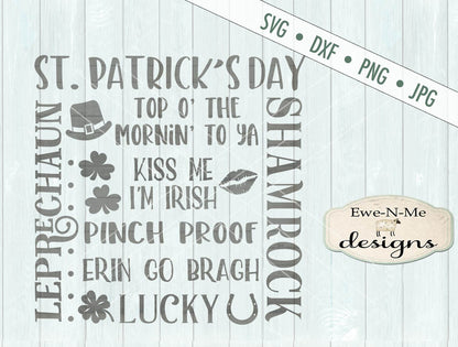 St Patricks Day Subway Design - SVG