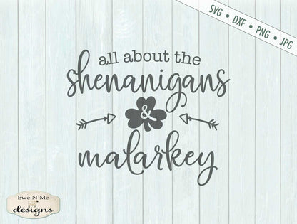 Shenanigans and Malarkey - St Patrick's Day - SVG
