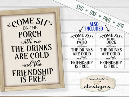 Sit On The Porch with Me - Deck Patio  - SVG