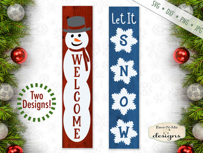 Welcome Snowman - Let It Snow - Winter - Vertical - SVG