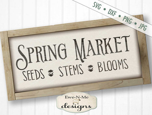 Spring Market Seeds Stems Blooms - SVG