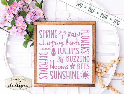 Spring Subway - Flowers - Sunshine Rain - SVG