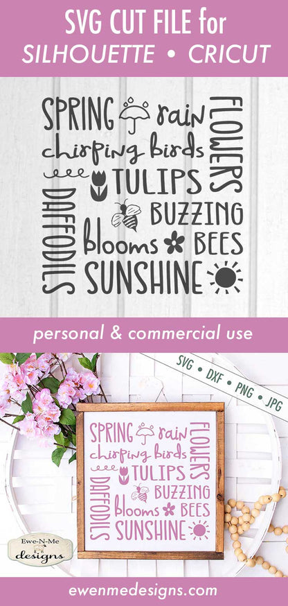 Spring Subway - Flowers - Sunshine Rain - SVG