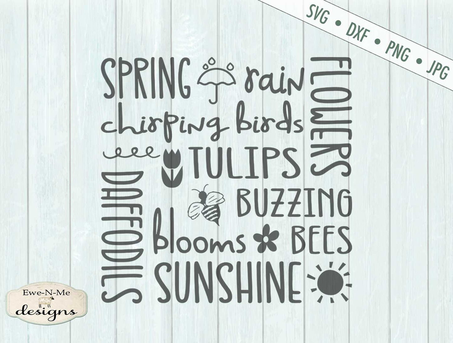 Spring Subway - Flowers - Sunshine Rain - SVG