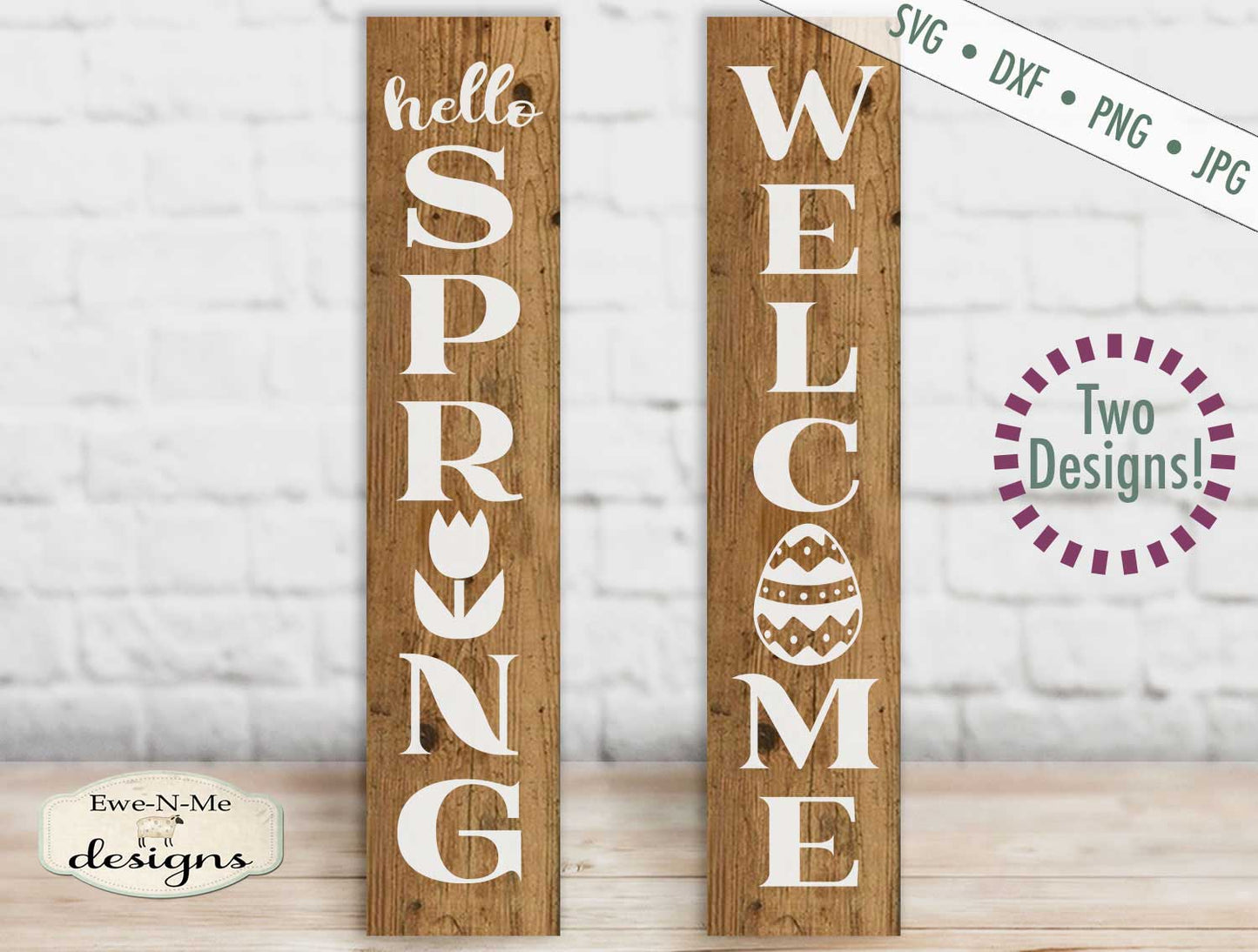 Hello Spring Welcome Easter Vertical - SVG