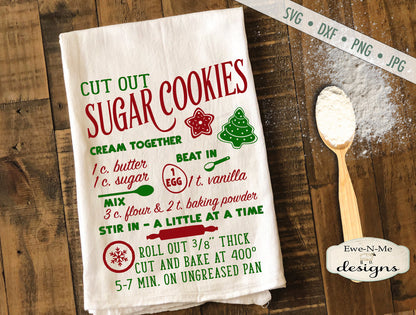 Sugar Cookie Recipe - Kitchen - Christmas - SVG