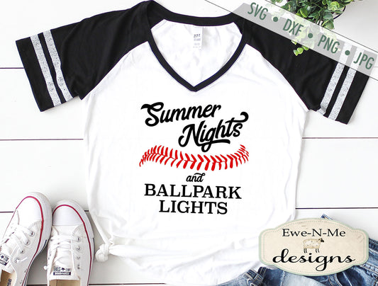 Summer Nights Ballpark Lights - SVG