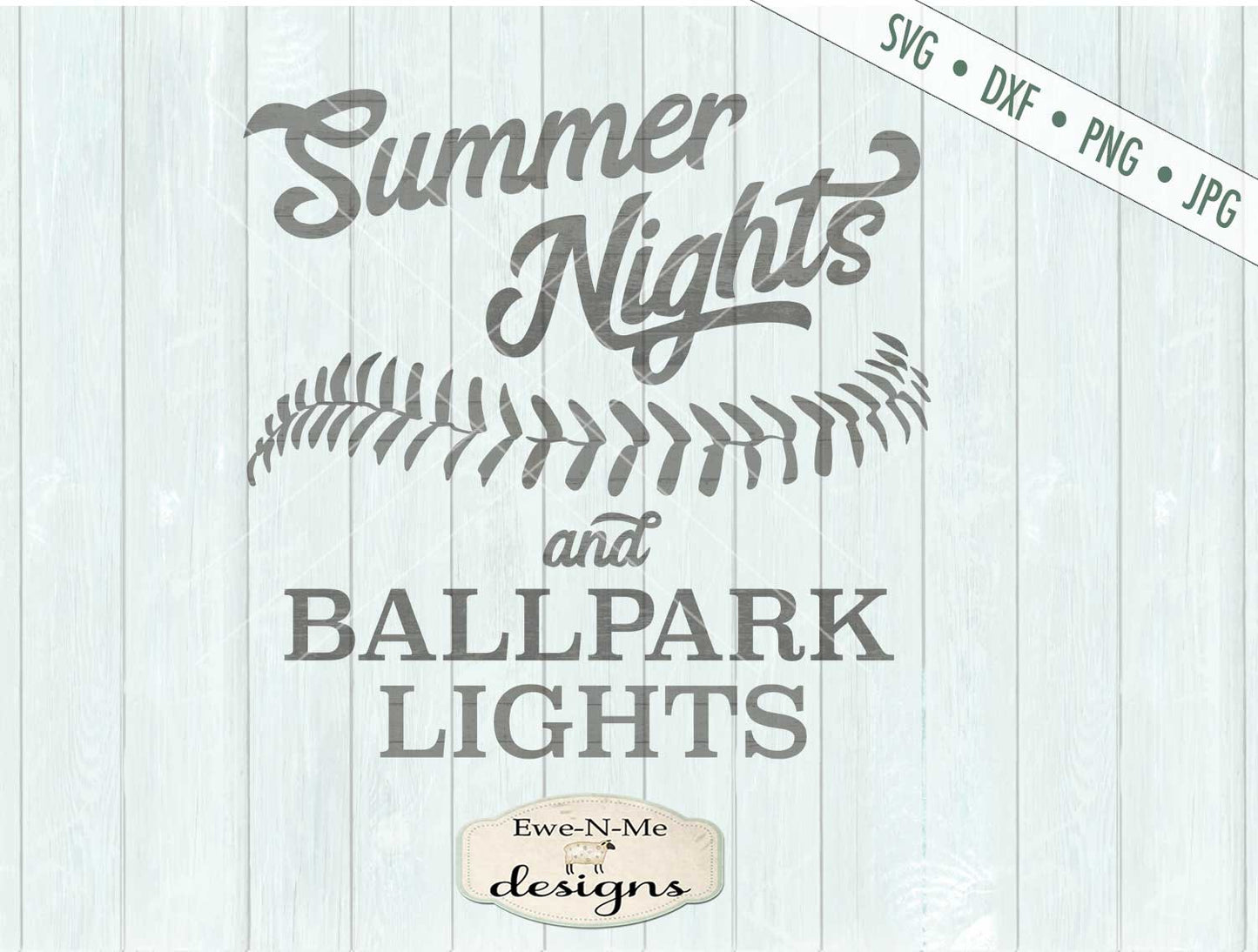 Summer Nights Ballpark Lights - SVG