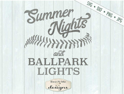 Summer Nights Ballpark Lights - SVG